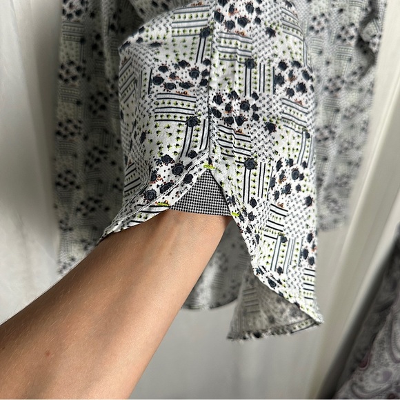Brandolini All Over Graphic Print Button Up Dress Shirt Business Casual Vintage - Picture 10 of 17